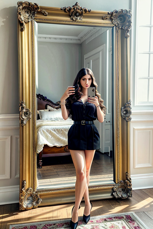 mirror photo poses girl